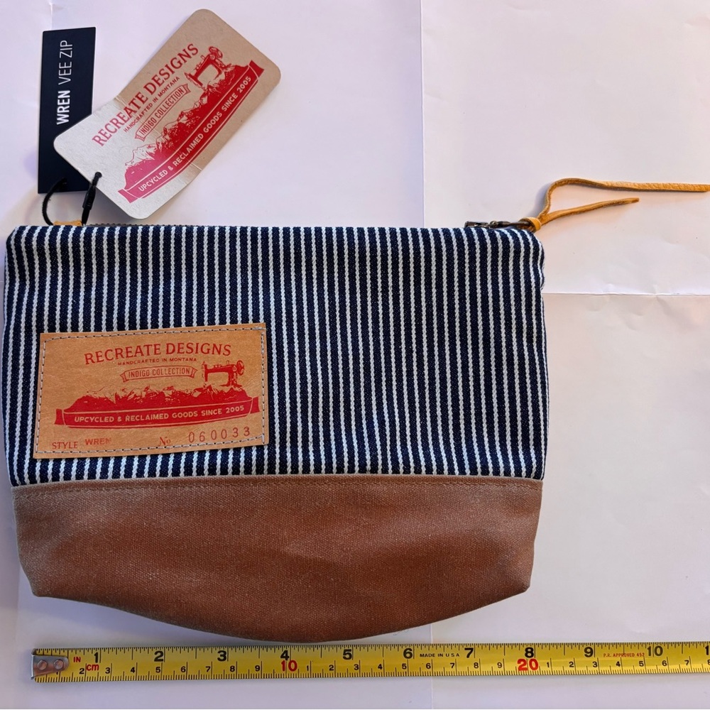 Zippered Pouch | Recreate Designs | Indigo Collection | Made in Montana